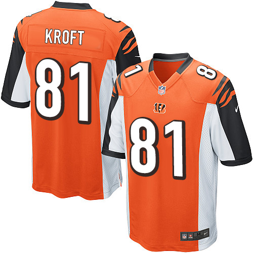 Men's Game Tyler Kroft Nike Jersey Orange Alternate - #81 NFL Cincinnati Bengals